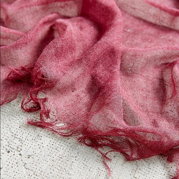 Sheer Gauze Fringe Cotton oversized Blanket Scarf - Picture 2 of 7